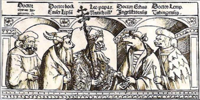 Карикатура на противников реформации